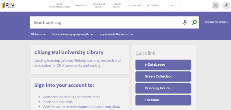 Services - MedCMU Library