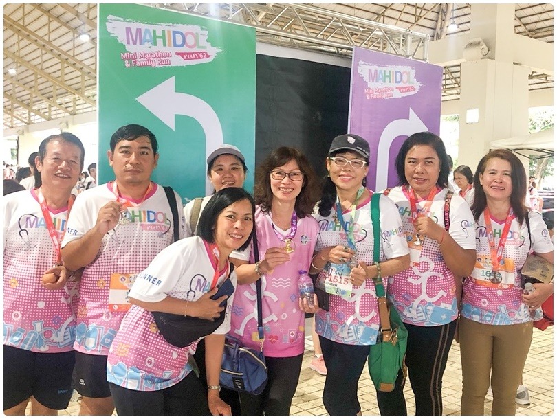 Medical Library, CMU participates Mahidol Running Day in 2019.