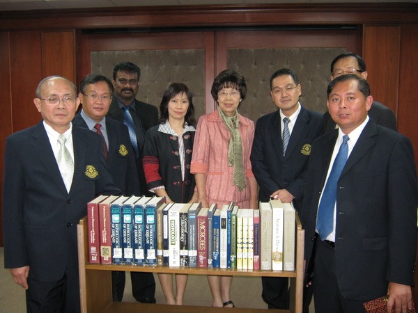 Welcome visit and books donated for International University, Cambodia.