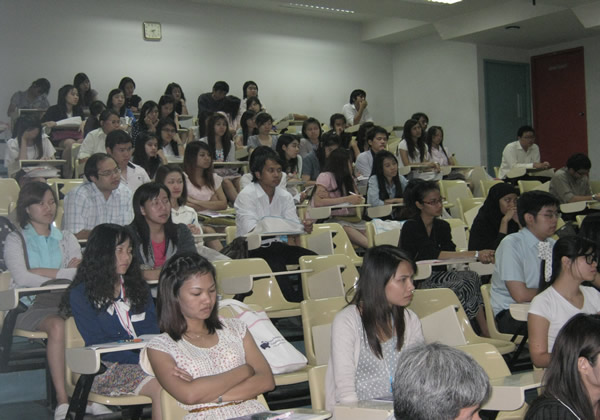 Library orientation for graduate students.
