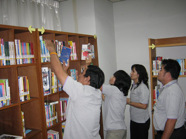 Library cleaning day.