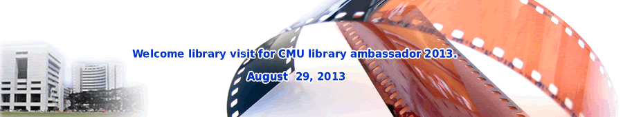 Welcome library visit for CMU library ambassador 2013.