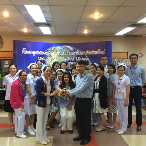 Nurses from specific training program visited library.