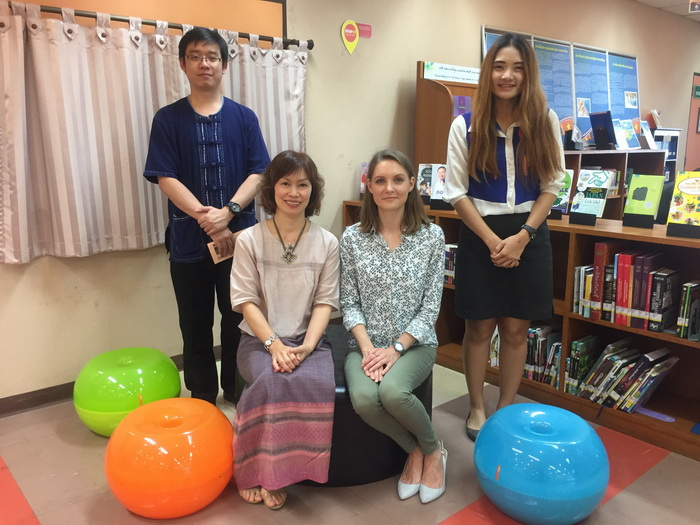 Ms. Dace Svilane, Staff of International Mobility Unit, University of Latvia , from ERASMUS LEADER Project visits Medical Library, CMU.