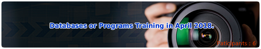 Databases or Programs Training in April 2018.