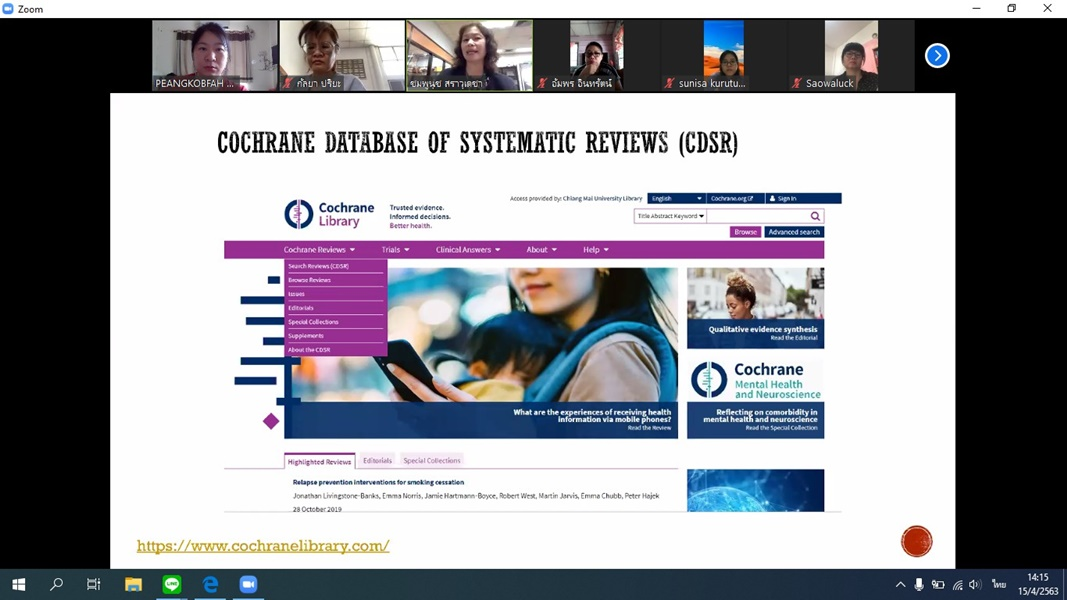 Databases or Programs Training in April 2020